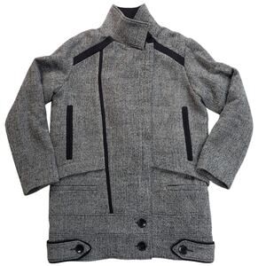 COAT Iro grey and black tweed wool coat  Size 36 small